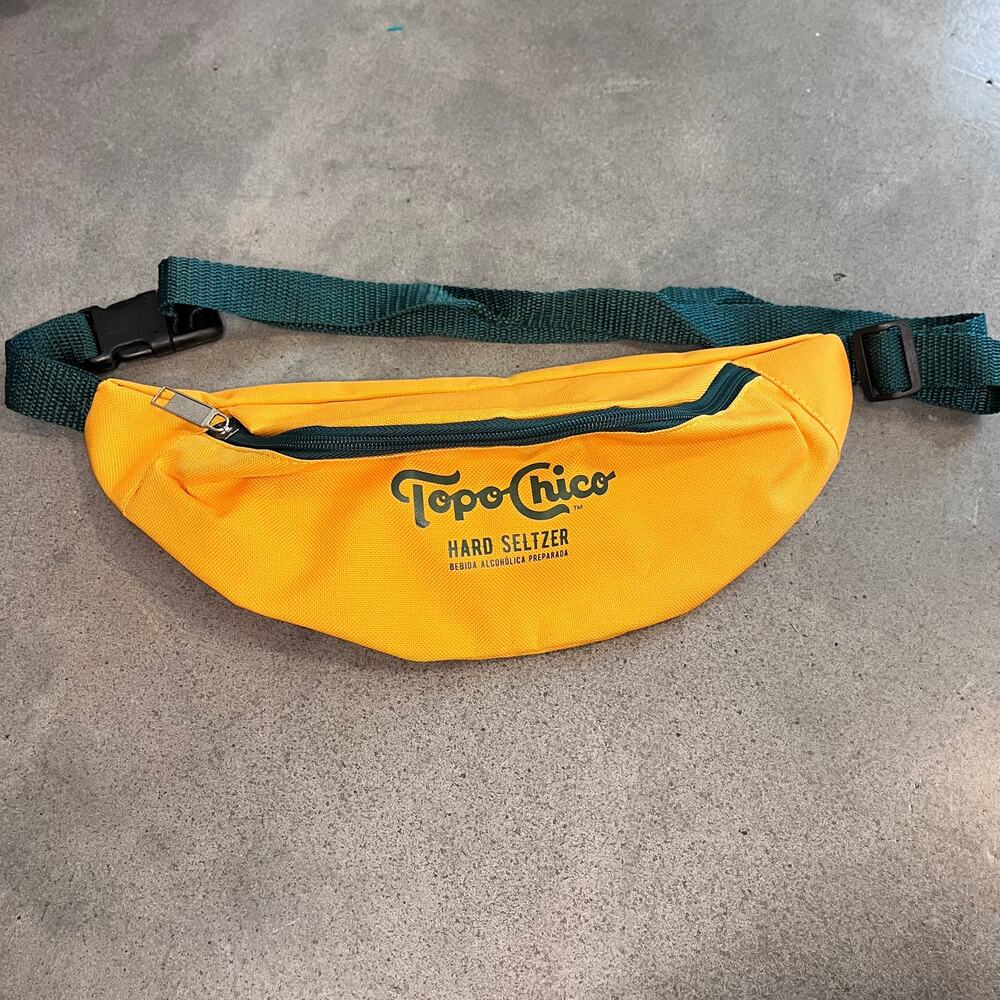 Topo Chico Hard Seltzer Yellow Green Fanny Pack Belt Bag Boho Hipster New Purse